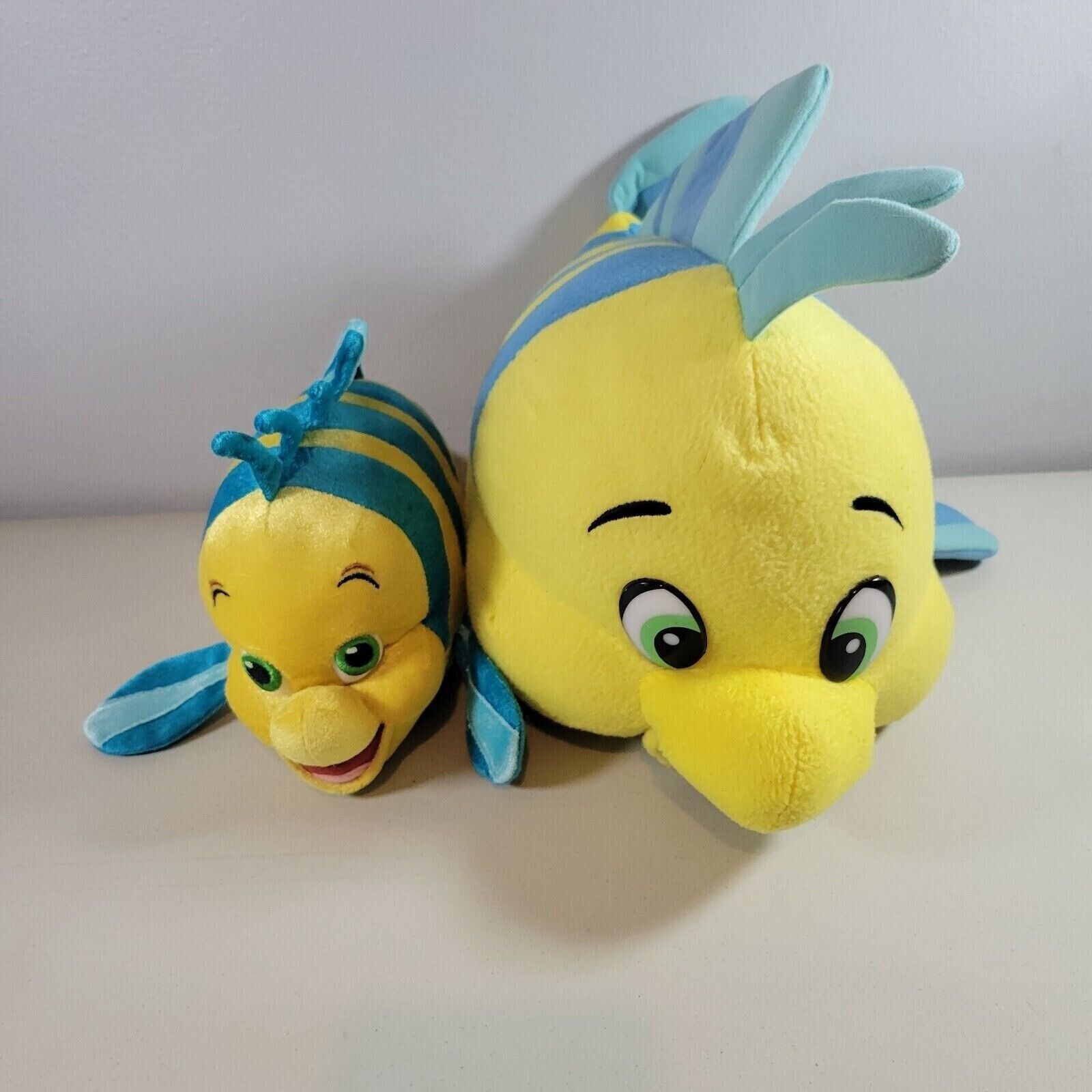 Little Mermaid Flounder Plush Lot of 2 Toy Stuffed Fish Authentic ...