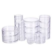 Mixed Size Stackable Round Plastic Containers 4 Column(5 Layer/Column) Bead Stor - £23.22 GBP