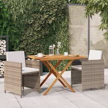  Garden Dining Set Beige Solid acacia wood Medium - $7,778.22 MXN
