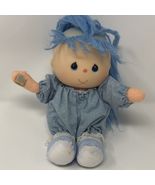 Vintage Fun World Blue Haired Polka dot Outfit Doll  7” Long - $19.13 CAD