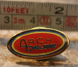 McDonalds Arch Deluxe Hamburger Employee Collectible Pinback Pin Button - £8.71 GBP