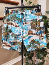 Cremieux Men&#39;s Multicolor Cotton Pull On Drawstring Swimwear Shorts Size... - £35.20 GBP