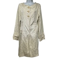 Tulle Womens Size XL Gold Polka Dot Button Up Long Sleeve Minimalist pea... - £42.76 GBP