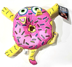 Fat Cat Dawg Series Donut Cat Plush Dog Toy With Squeaker - £19.12 GBP