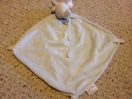 Angel Dear Boys Light Blue White ELEPHANT Soft Fleece Lovey Security Blanket - £6.55 GBP