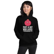 Just A Boy Who Loves Pomegranates Hoodie Funny Pomegranates Lover Unisex Hoodie  - £27.26 GBP+