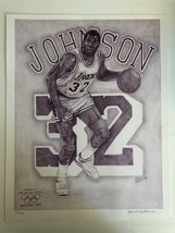 Magic Johnson Original Artwork. Individually Numbered And Artist Signed Print - £160.64 GBP