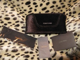 Tom Ford Deep Chocolate Velvet Eyeglass Sunglasses Case only authenticity card - $34.33