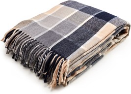 Arus Highlands Collection Tartan Plaid Design Throw Blanket Blue 60&quot; X 80&quot; - £32.87 GBP