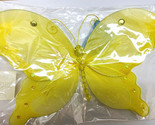 Burton and Burton YELLOW Butterfly Decoration 10.25 inch Fabric Beaded N... - $4.31