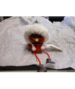Transpac &quot;Shelf-Sitting Red Bird With Holiday Hat &amp; Bell&quot; 2 1/4 x 3.5 x ... - $366.81 MXN