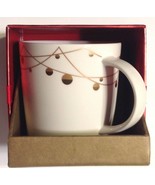 Starbucks Christmas Coffee Mug Original Box Metallic Gold Light String 2012 - £14.20 GBP