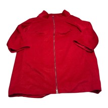 Jessica London Coat Women&#39;s 18W Red Polyester Mock Neck Full Zip - £31.70 GBP