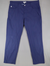 Peter Millar Crown Golf Pants Mens 38x30 5 Pocket Straight Blue Polyester - £26.22 GBP