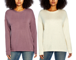 Three Dots Ladies&#39; Speckled Long sleeve  Pullover - $17.99