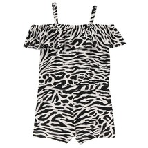 NWT CRAZY 8 Girls Zebra Ruffle Romper Rayon Sunsuit 2T - £6.72 GBP