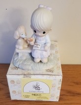 Vintage 1979 Precious Moments &quot;Loving Is Sharing&quot; E-3110 Girl &amp; Puppy WI... - $12.99