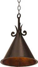 Provincial Pendant Small Bronze Finish Forged Iron Hand-Crafted 1-Light  - £462.71 GBP