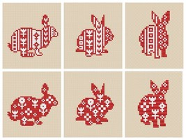 Spring Bunny Cross Stitch Hardanger Pattern pdf - Easter Bunny Embroidery chart - £7.75 GBP