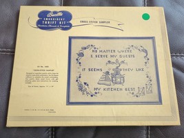 Rare VTG 1960s “Cross Stitch Sampler” Bucilla Creative Needlecraft Kit #1693 - £67.27 GBP