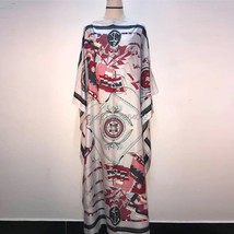 Printed  Dresses For Women 2021 Fashion Design Loose Dress Batwing Maxi Long Fem - £52.99 GBP