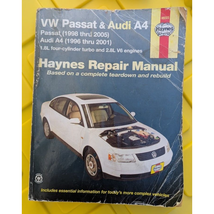 Haynes Manual - VW Passat 1998 Thru 2005 and Audi A4 1996 Thru 2001 - $93.82 MXN