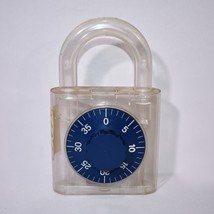 Vintage Novelty Pad Lock Clear Plastic Piggy Bank Toy 1224!!! - $49.50