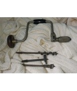 Vintage Stanley No. 965N 8&quot; Ratcheting Brace 3 Bits - £36.87 GBP