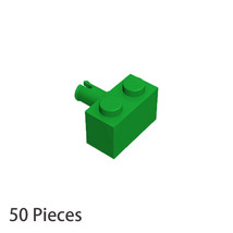 50x Green Part 2458 Brick Special 1X2 with Pin Building Pieces 100% Compatible - £7.20 GBP