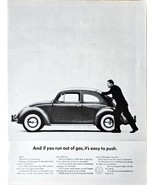 VW Volkswagen - Run out of gas easy to push - 1962 Vintage Print Ad - €9,10 EUR