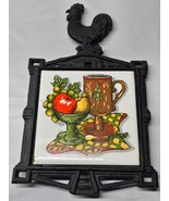 Black Cast Iron Chicken Tile Trivet - Price Imports - Wall Hanging Kitch... - $15.38