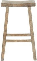 Counter Stool KATIE Medium Gray Distressed Reclaimed Elm Handmade H - £405.16 GBP