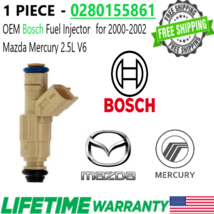 OEM 1 PIECE Bosch Fuel Injector for 2000-02 Mazda Mercury 2.5L V6 #0280155861 - £30.02 GBP
