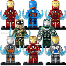 8pcs/set Marvel Collection Iron Man MK9 MK11 MK12 MK23 MK26 Minifigures  - £13.30 GBP