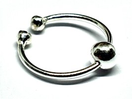 Clip sul naso anello in argento sterling 925 setto 3 mm anello a sfera... - £11.21 GBP