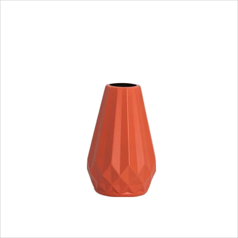 Diamond Shaped Flower Vase Fashion Imitation Ceramic Plastic Flower Pot ... - $4.76