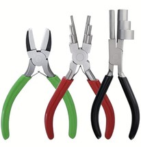 Set of 3 Nylon Flat Nose Pliers and Wire Looping Pliers for Jewelry Making - $35.59