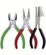 Set of 3 Nylon Flat Nose Pliers and Wire Looping Pliers for Jewelry Making - $674.59 MXN
