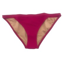 J Crew Ribbed Bikini Bottom Pink Hipster Full Coverage Women Size Medium... - $22.99