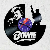 Vinyl Record Wall Clock Silhouette Bowie Singer Rock Music 80s - $54.00