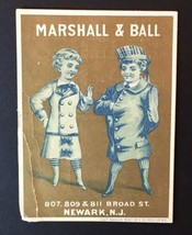 Marshall &amp; Ball Newark NJ Spring Clothing Victorian Trade Card Late 1800s - £11.50 GBP