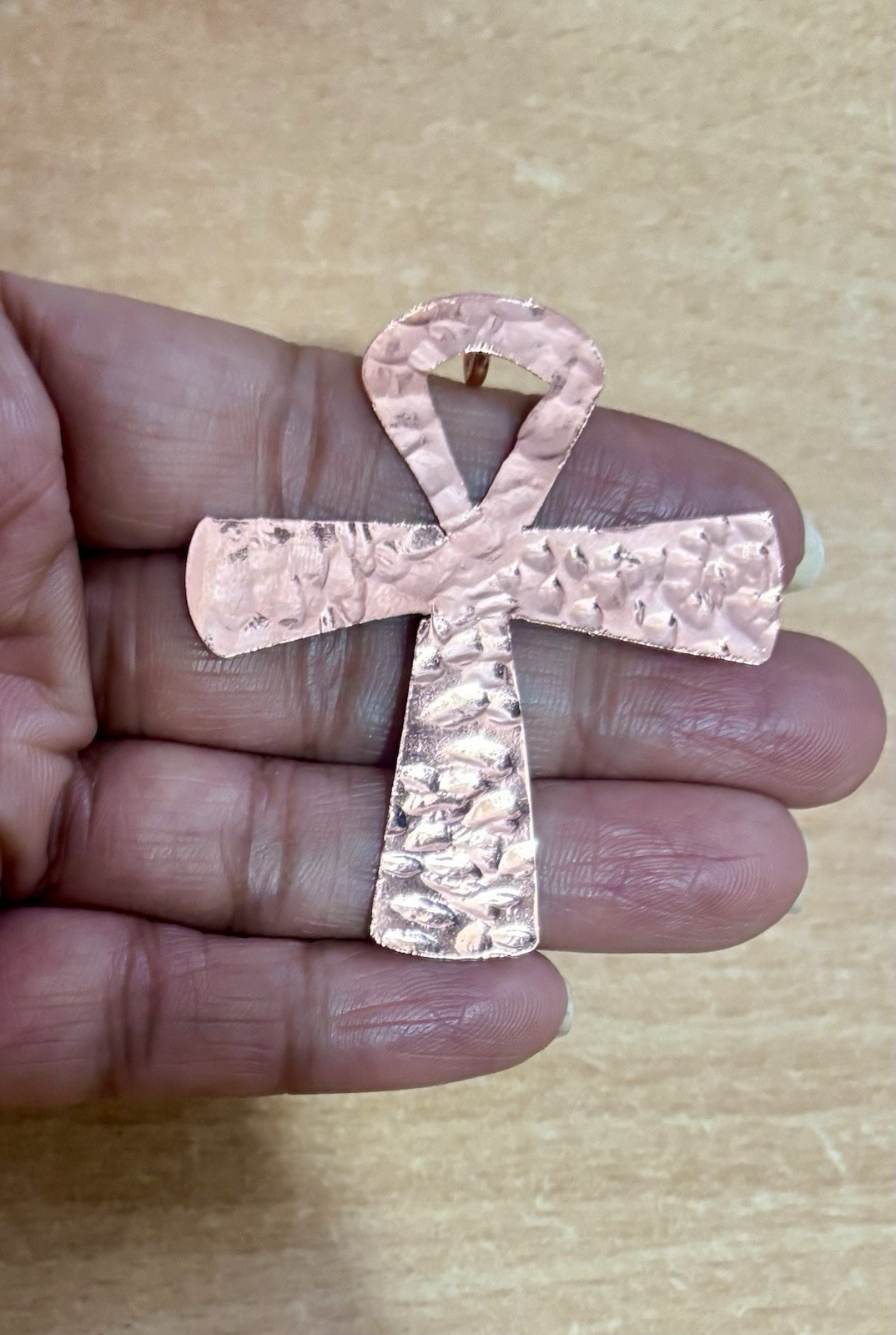 1 Pc Pure Copper Healing Cross Pendant, Ank Locket, Jewelry, Spiritual Kriya Item image 5