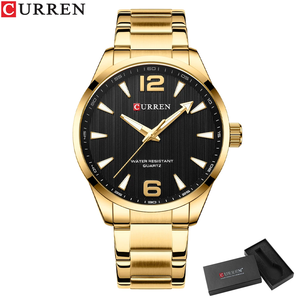 CURREN Fashion  Men&#39;s  with  Hands Cly Business Stainless Steel   for Male - £53.04 GBP