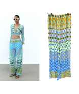 NWT ZARA SOLDOUT PRINTED WIDE LEG PANT M - $61.73 CAD