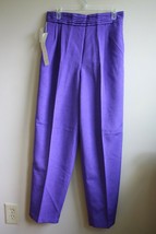 Vtg NWT Counterparts 14 Purple Pleated Waist Tapered Pants - £17.93 GBP