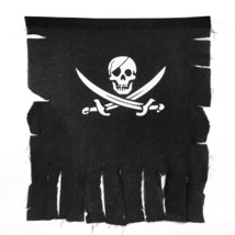 Anley 3x2.5 Ft Weathered Linen Pirate Flag - Jolly Roger Flags Linen with Sleeve - £8.80 GBP