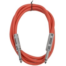 Seismic Audio Speakers Guitar Cables, TS  Guitar Cables, Red, 6 Feet - $21.99