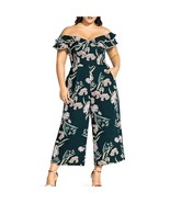 City Chic Women Plus S 16 Fresh Fields Floral Off The Shoulder Jumpsuit ... - $114.27 CAD