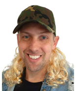 Camo Hat with Attached Blonde Hair Wig for an All American USA Country C... - $353.96 MXN