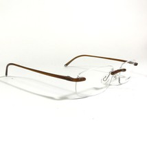 Safilo SD 124/A 2J8 Eyeglasses Frames Brown Rectangular Rimless 52-18-140 - £43.79 GBP